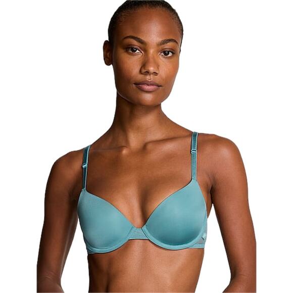 Victoria’s Secret Sexy Tee Lace Back Demi Bra | French Sage Green - 32D - Picture 2 of 6